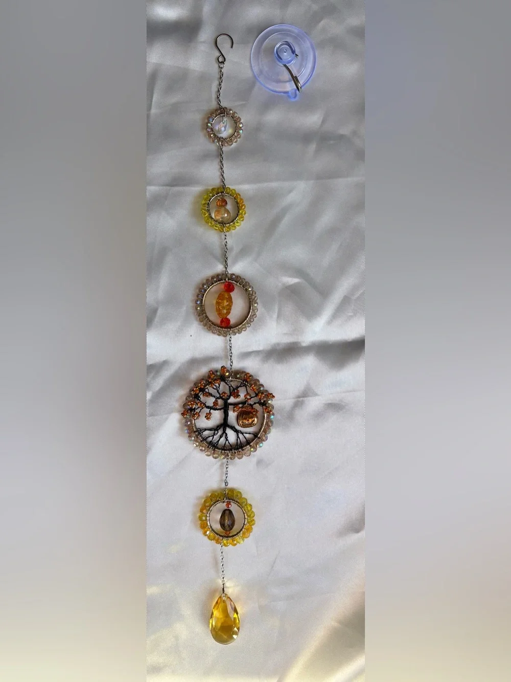 Halloween Tree of Life Crystal Suncatcher